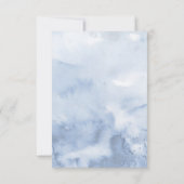 フローラグリーンリーダスティブルーウェディングRSVP 出欠カード (裏面)