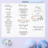 フローラグリーンリートリフォールド結婚式 プログラム チラシ (シングル)