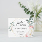 フローラグリーンリーブライダルシャワー招待 ポストカード (スタンド正面)