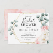 フローラグリーンリーブライダルシャワー招待 ポストカード (正面/裏面)