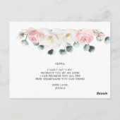 フローラグリーンリーブライドメイド提案カード ポストカード (裏面)