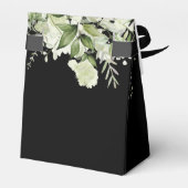 フローラグリーンリーブラックアンドホワイトブライダルシャワー フェイバーボックス (裏面サイド)