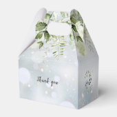 フローラグリーンリーモノグラム冬の結婚式 フェイバーボックス (裏面サイド)