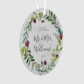 フローラグリーンリーリースマーブルトゥール初めてのクリスマス オーナメント (正面)