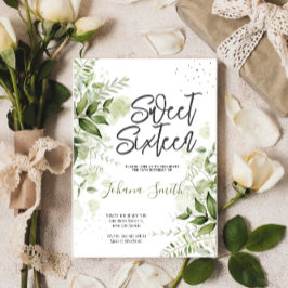 フローラグリーンリーSweet sixteen誕生日招待状 招待状