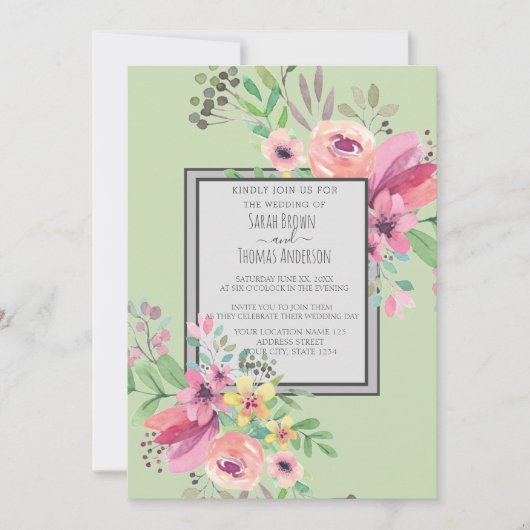 フローラグリーン招待状 招待状 (正面)