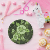 フローラグリーン紙プレート ペーパープレート (パーティー)