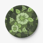 フローラグリーン紙プレート ペーパープレート (正面)