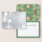 フローラグリーン誕生日フォイルカード 箔カード (ディスプレー)