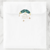 フローラグリーン金ゴールドティアラバタフライキンセアニラ ラウンドシール (バッグ)