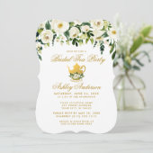 フローラグリーン金ゴールドブライダルティーパーティー招待状 招待状 (スタンド正面)