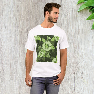 フローラグリーンMens Tシャツ