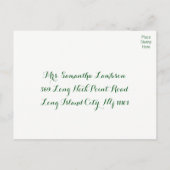 フローラグリーンRSVP多肉植物&サボテン南西部 インビテーションポストカード (裏面)