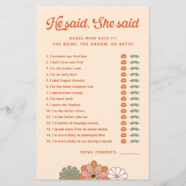 フローラグルービーレトロ彼は彼女はブライダルゲームを言った