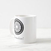 フローラグルーブマグ、黒 コーヒーマグカップ (正面左)