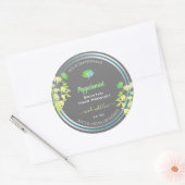 フローラグレイ製品の包装ラベルシルバーエフェクト ラウンドシール (封筒)