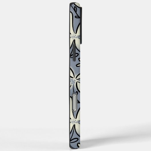 フローラグレーとクリームの花柄 Case-Mate iPhoneケース (裏面 / 右)