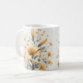 フローラグレースマグカップ/ヴィンテージ花模様マグカップ/コーヒーマグカップ コーヒーマグカップ (正面左)