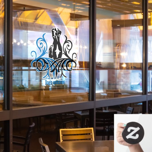 フローラグレート・ダン・ステッカー/しがみつく ウィンドウサイン (レストラン窓)