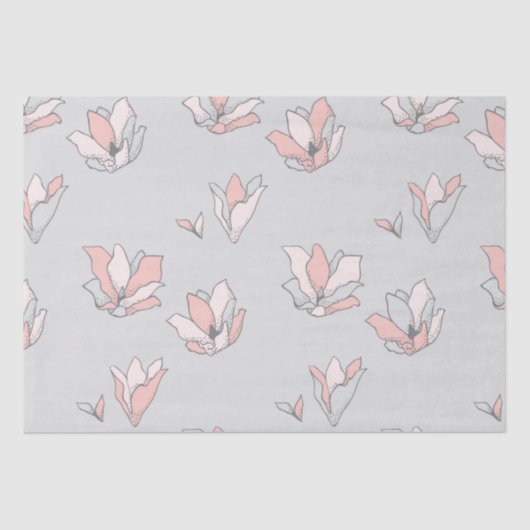 *～*フローラグレーピンクの花芸術的 薄葉紙 (正面)