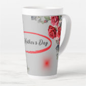 フローラグレー&レッドハッピーマザーズデイ | カフェラテマグ (右アングル)