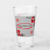 フローラグレー&レッドハッピーマザーズデイ | タンブラーグラス (正面)