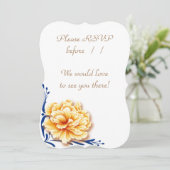 フローラグロー結婚のRSVPカードの設定 (スタンド正面)