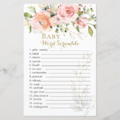 フローラグ葉リーンベビー単語スクランブル紙シート (正面)