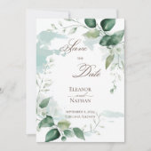 フローラグ離れリーズ夏の日付の保存 招待状 (正面)