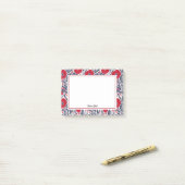 フローラケシ赤と青 ポストイット (デスク上)