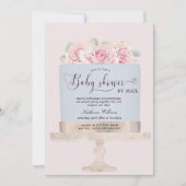 フローラケーキのベビーシャワーのメール招待状 (正面)