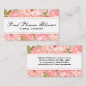フローラケータリング | ピンクかわいらしの花 名刺 (正面/裏面)