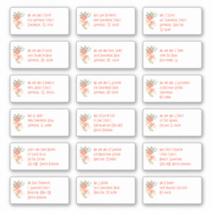 フローラゲスト個人名アドレス出荷 シール