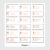 フローラゲスト個人名アドレス出荷 シール (シート)