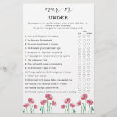 フローラゲームの上または下ブライダルシャワー (正面)