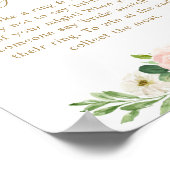 フローラゲームリングや輪ブライダルシャワーゲームサイン ポスター (角)