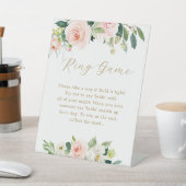 フローラゲームリングや輪ブライダルシャワーゲームサイン 台座サイン (インサイチュ)