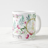 フローラコアラベアモノグラムガールズベッドルーム子供部屋 ジャンボコーヒーマグカップ (正面右)