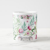 フローラコアラベアモノグラムガールズベッドルーム子供部屋 ジャンボコーヒーマグカップ (正面)