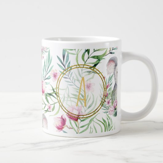 フローラコアラベアモノグラムガールズベッドルーム子供部屋 ジャンボコーヒーマグカップ (右)