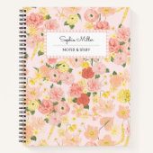 フローラコケットコテージコアエステティックスパイラル ノートブック (正面)