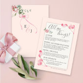 フローラコケットピンクボウヴィンテージウェディング詳細 エンクロージャーカード