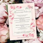 フローラコケットピンクボウヴィンテージ結婚ズ エンクロージャーカード