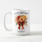 フローラコケットボウハッピーバースデーマグ コーヒーマグカップ (左)