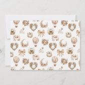 フローラコケットリトルカボチャ赤ちゃんシャワー 招待状 (裏面)