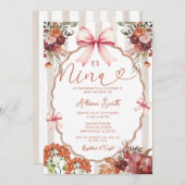 フローラコケットEsニーナベビースペインのシャワー 招待状 (正面/裏面)