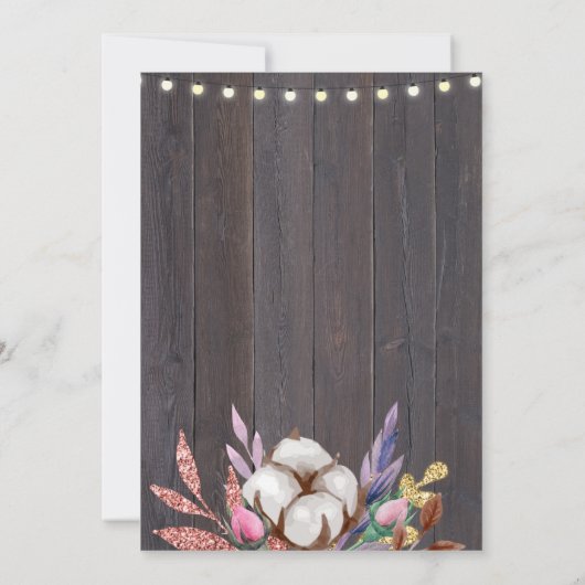 フローラコットンサプライズ30歳誕生日招待状 招待状 (裏面)