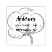 フローラコットンボール差出人住所 セルフインキングスタンプ (デザイン)