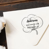 フローラコットンボール差出人住所 ラバースタンプ