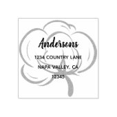 フローラコットンボール差出人住所 ラバースタンプ (インプリント)